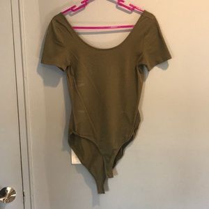 Wide shoulder bodysuit